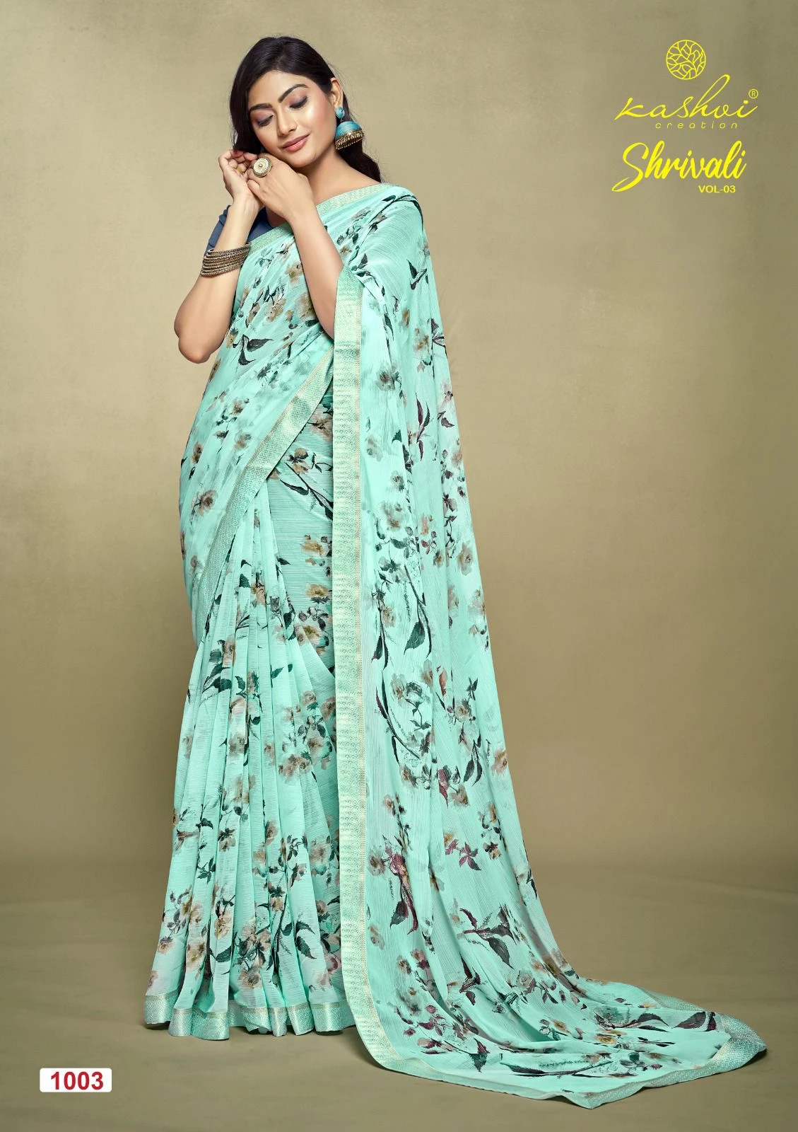 Kashvi Creation Shrivali Vol 03 White Cat Wholesale Fancy Sarees Catalog — Wholesale Sarees, Kashvi Creation wholesale from Surat - Gallery Image 4
